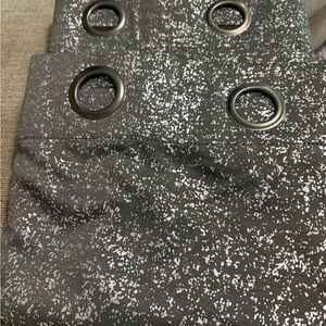 Black and Silver Speckled Curtains